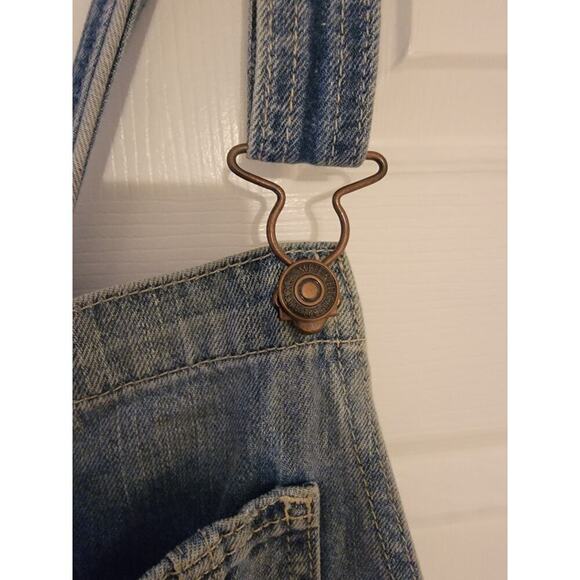 Abercrombie & Fitch Denim Bib OverallsSZ Small Skinny Distressed Streetwear - Picture 7 of 13